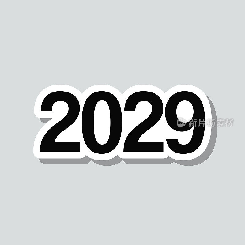 2029 - 2289。图标贴纸在灰色背景